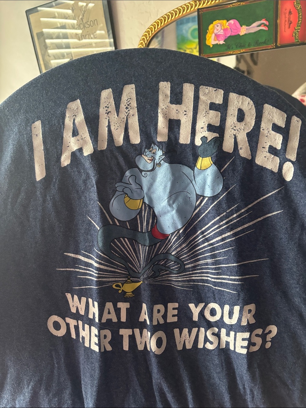 Disney Navy Genie Graphic Tee - Blue, White, Gold